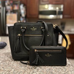 Kate Spade Tassle Crossbody with matching wallet